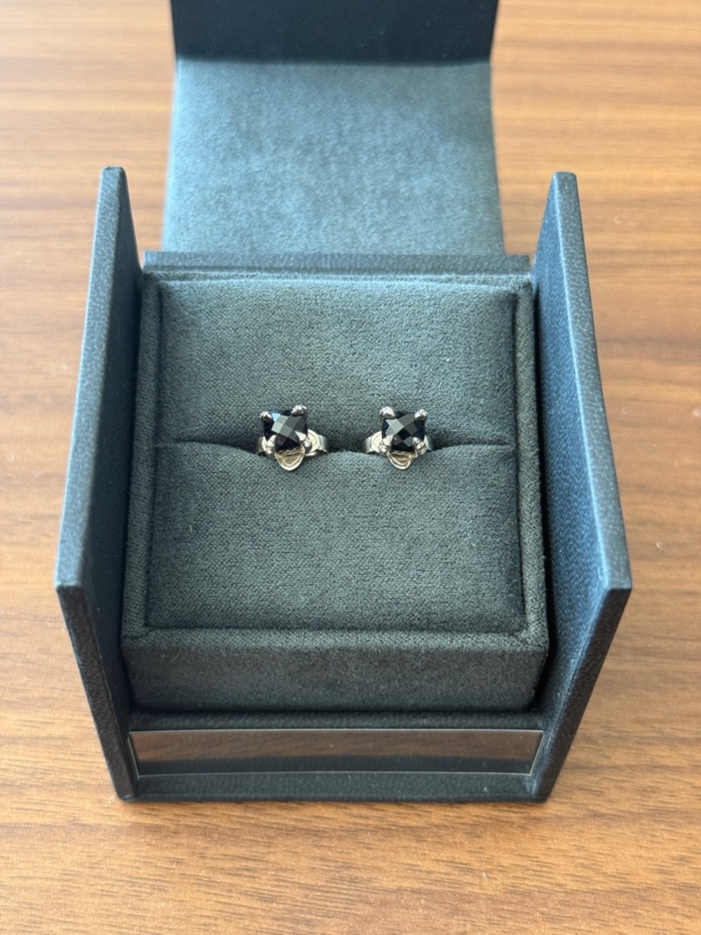 David Yurman Petite Chatelaine® Stud Earrings - Black Onyx & Diamonds